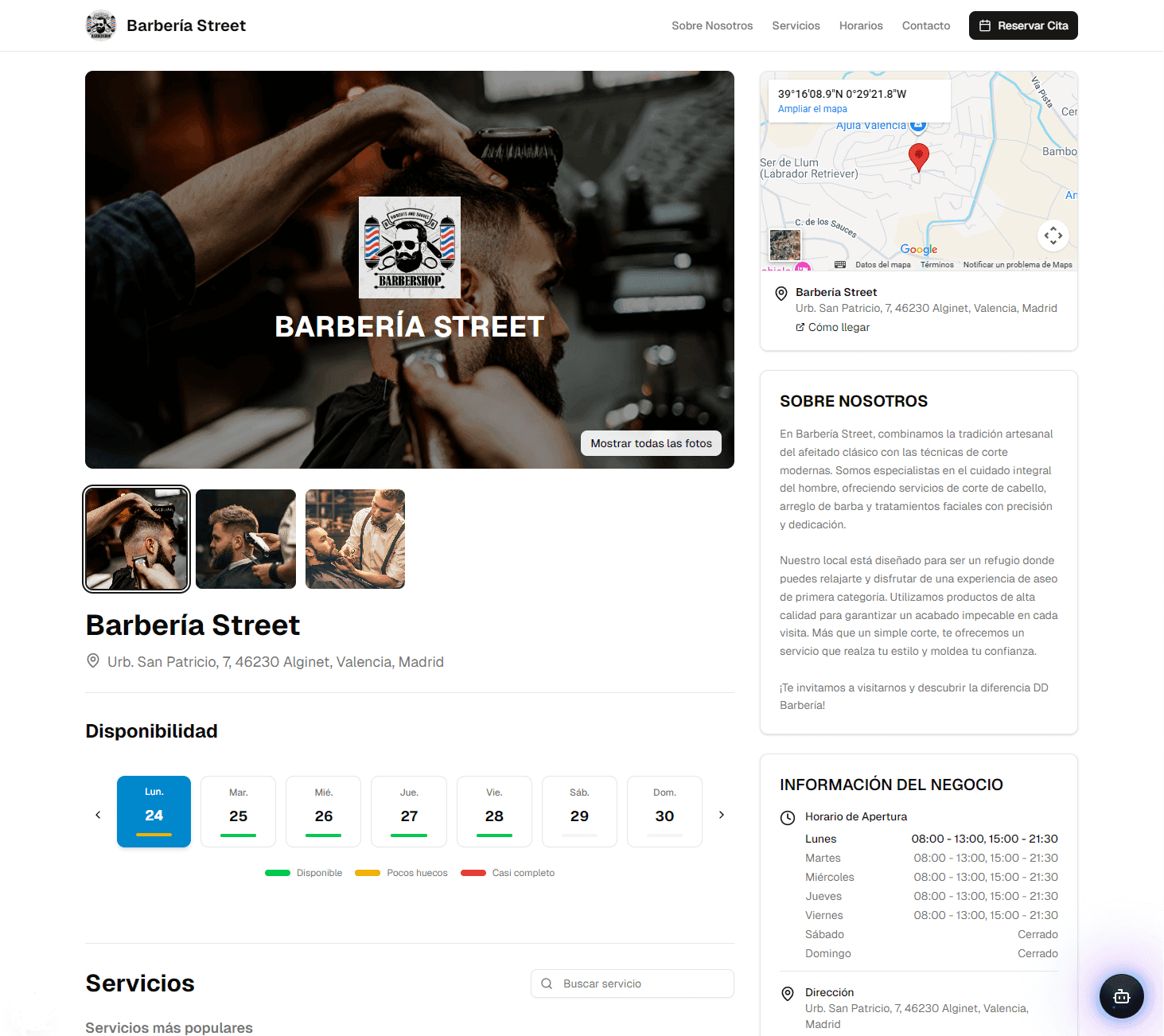 Ejemplo de Web Generada